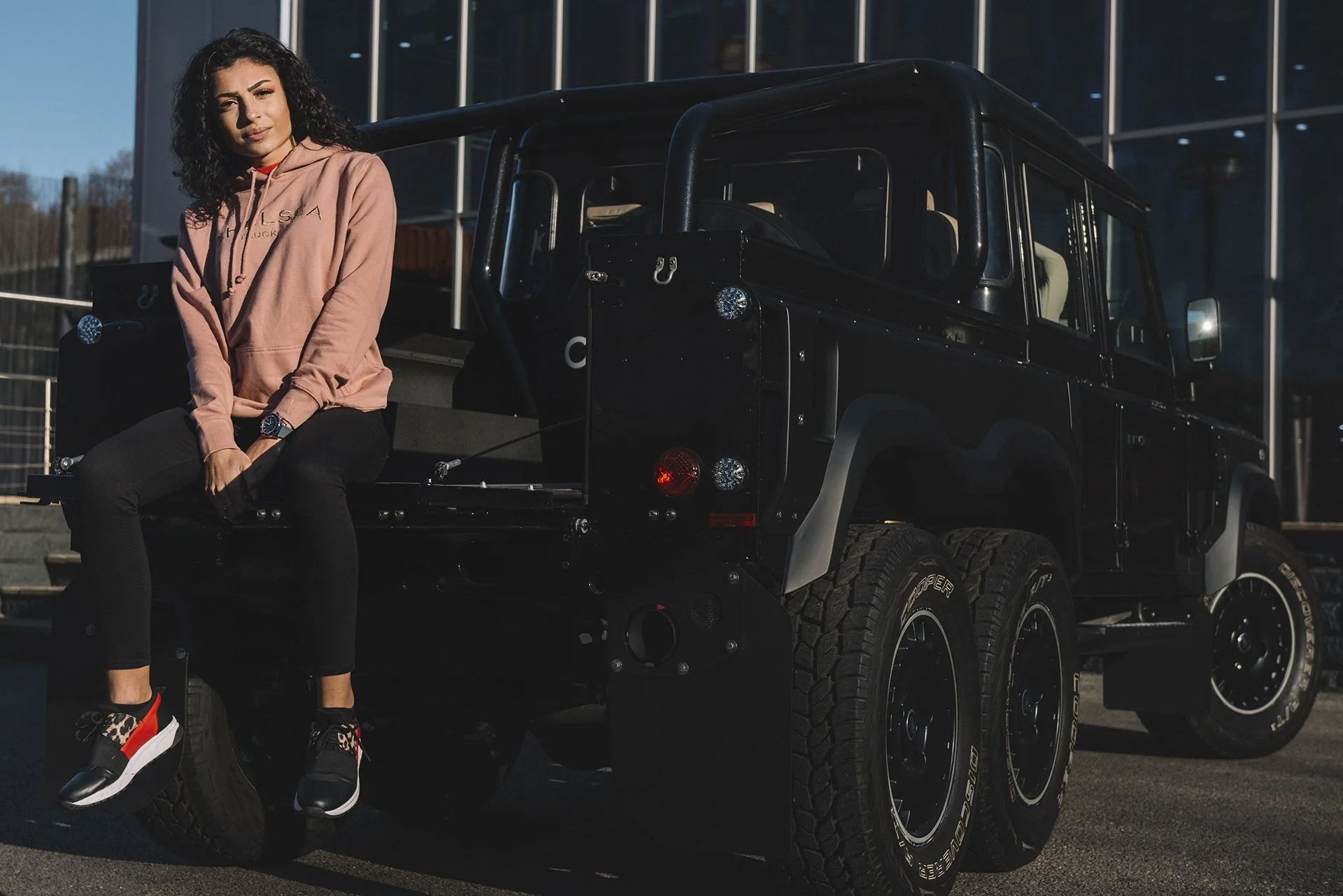 Chelsea Truck Co Hoodie - Dusty Pink with Gold Embroidery - Image 10