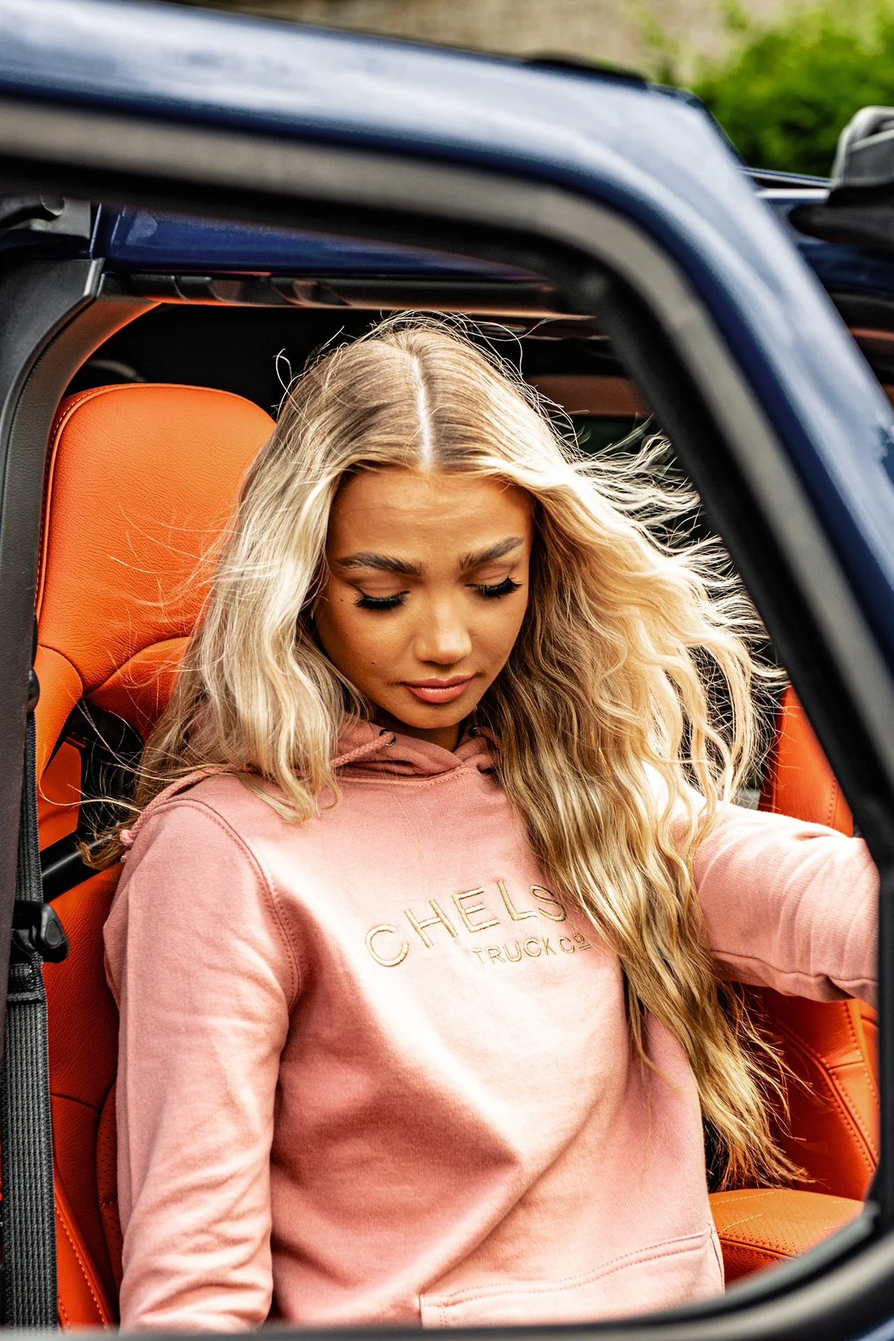 Chelsea Truck Co Hoodie - Dusty Pink with Gold Embroidery - Image 11