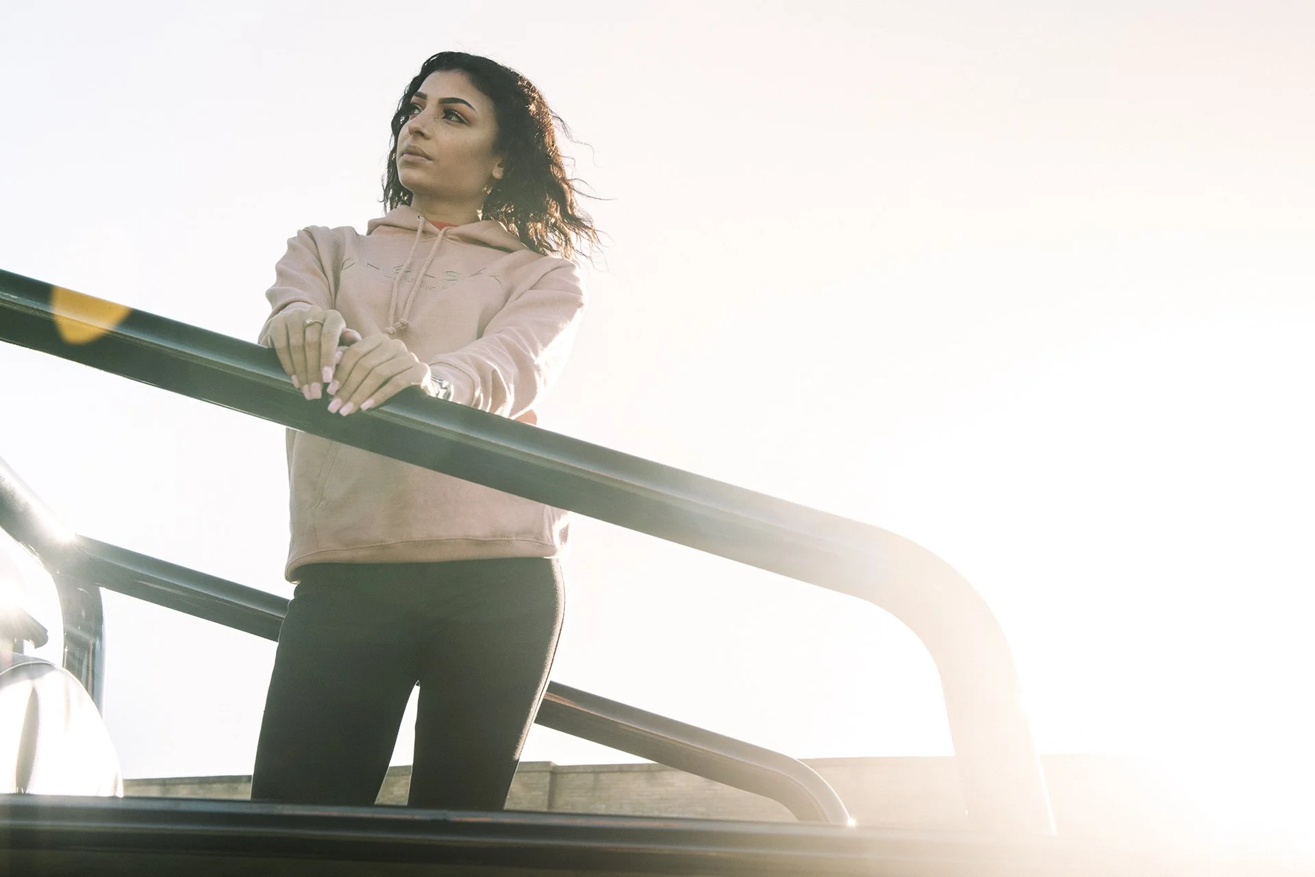 Chelsea Truck Co Hoodie - Dusty Pink with Gold Embroidery - Image 12