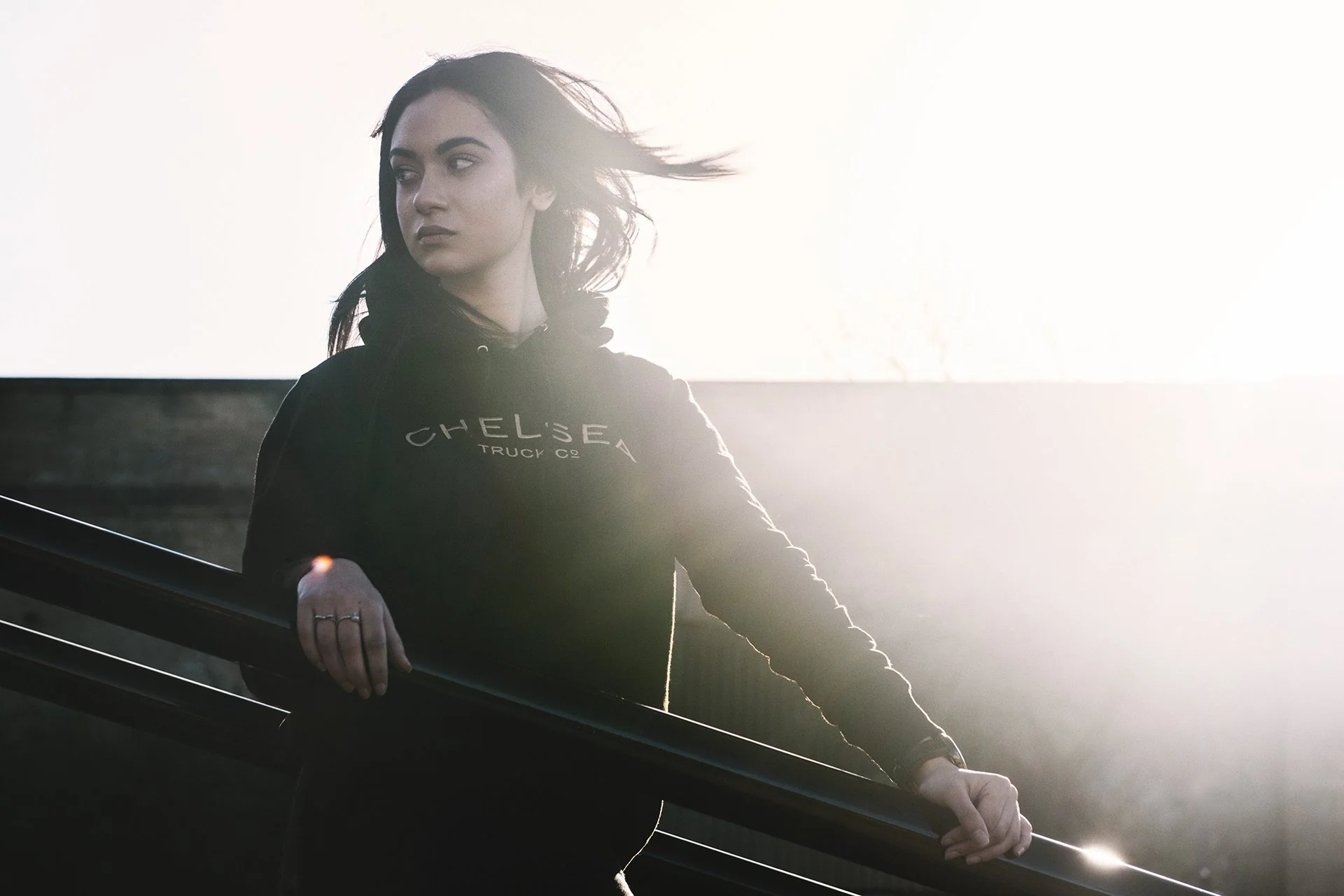 Chelsea Truck Co Black with Gold Embroidery Hoodie - Image 3