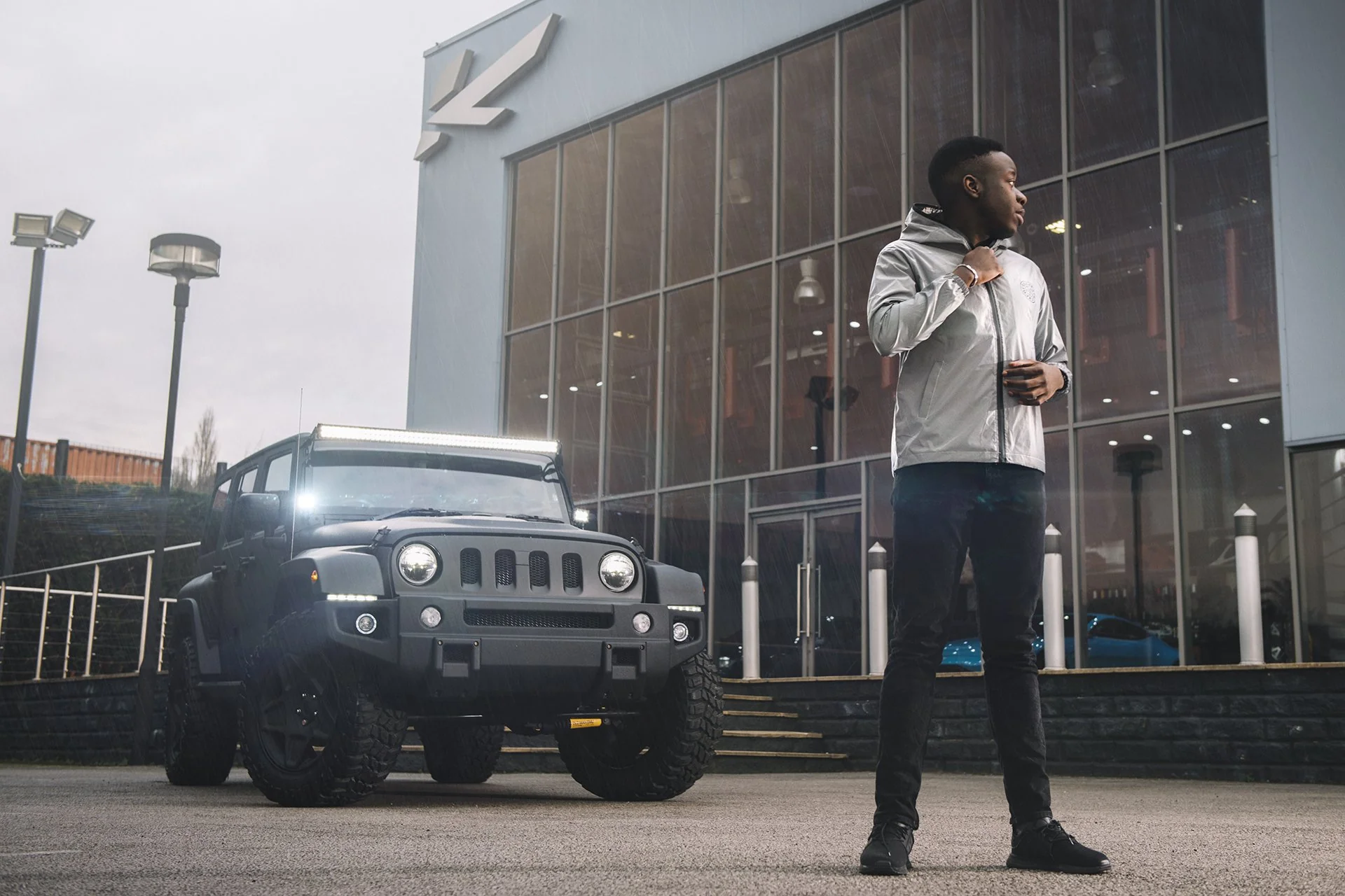 Grey Men's Reflective Jacket - Image 4