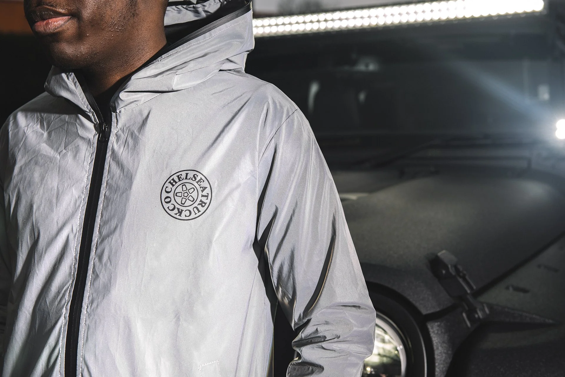 Grey Men's Reflective Jacket - Image 5